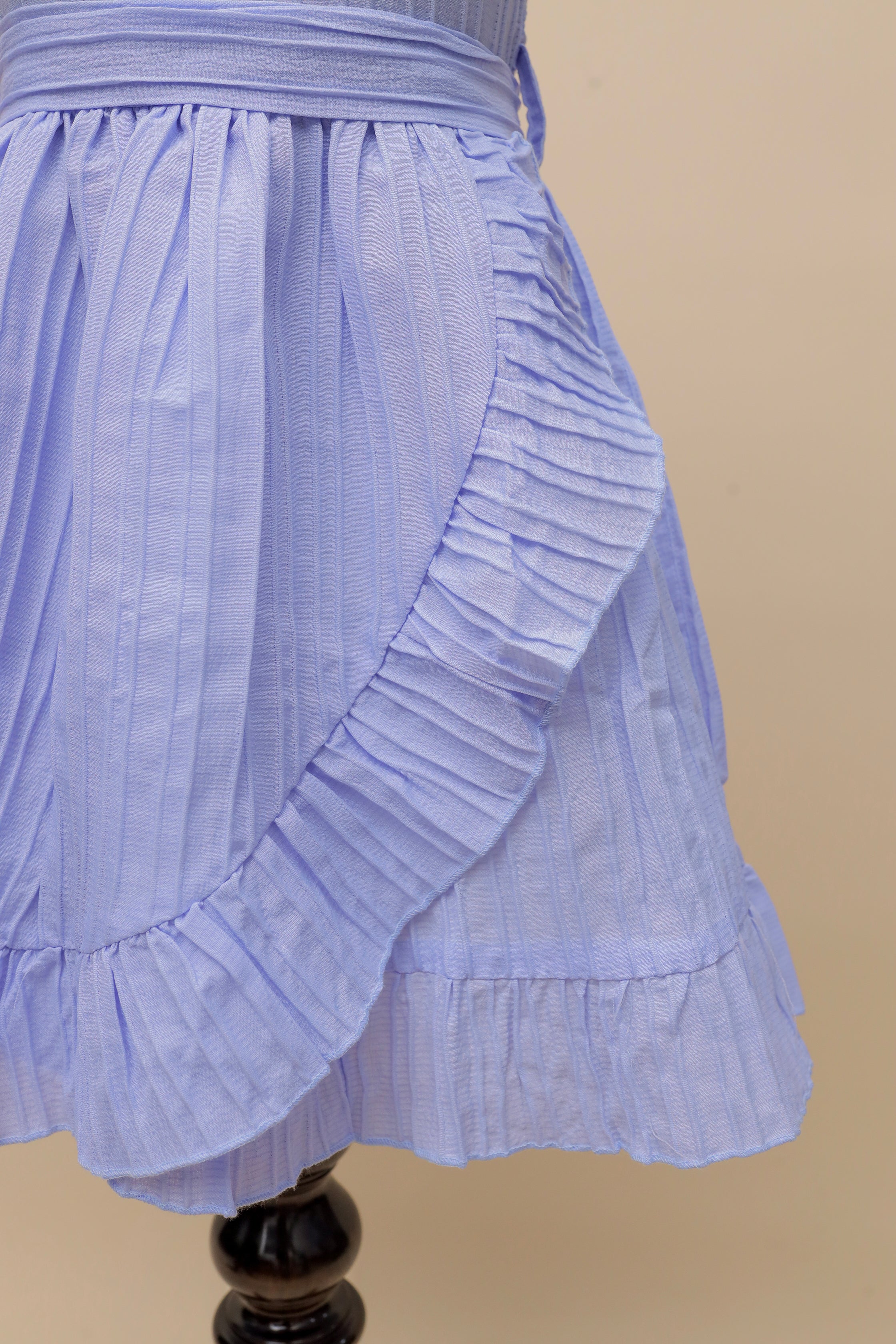 Lilac Ruffle Pleat Frock