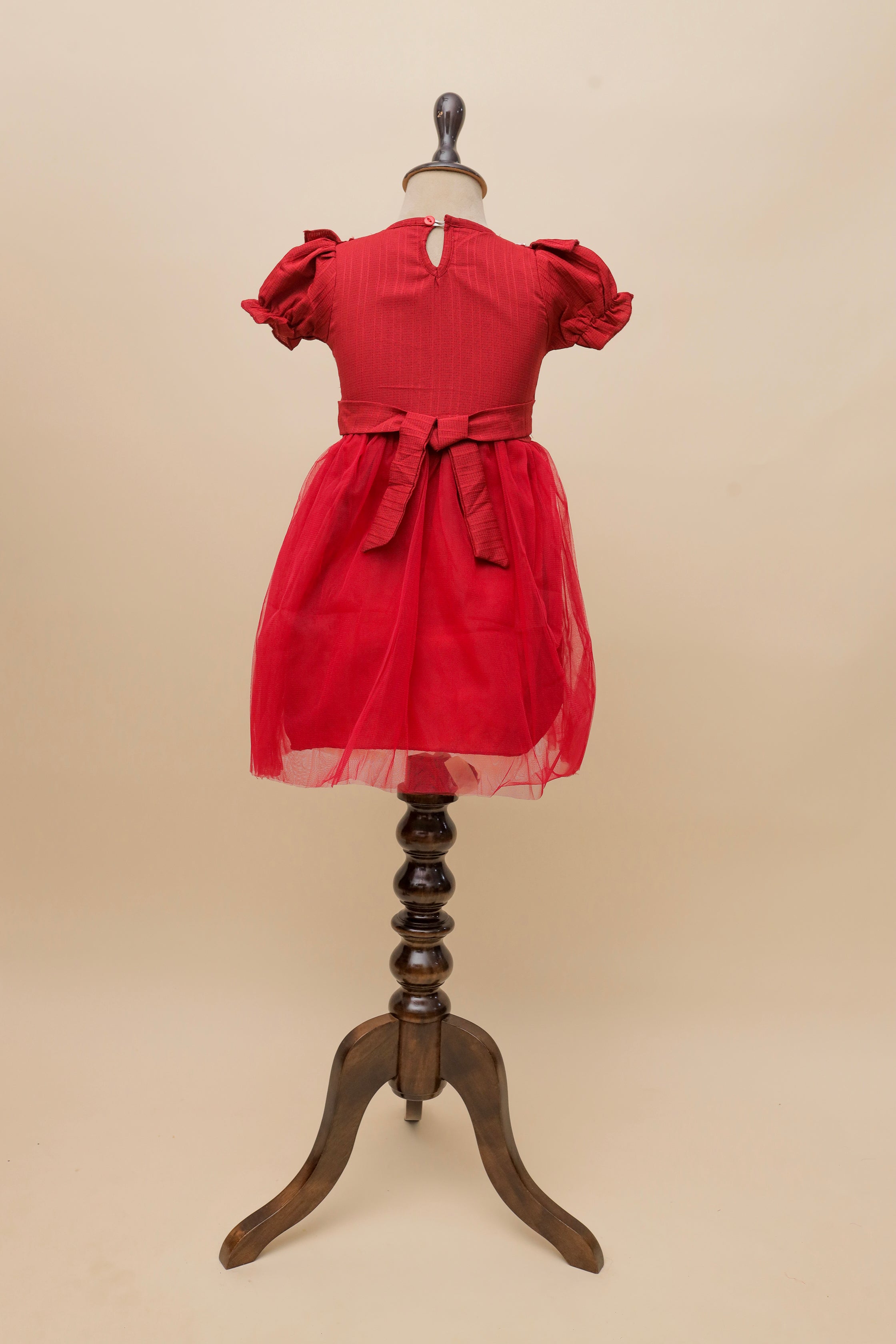 Scarlet Ruffle Tulle Frock