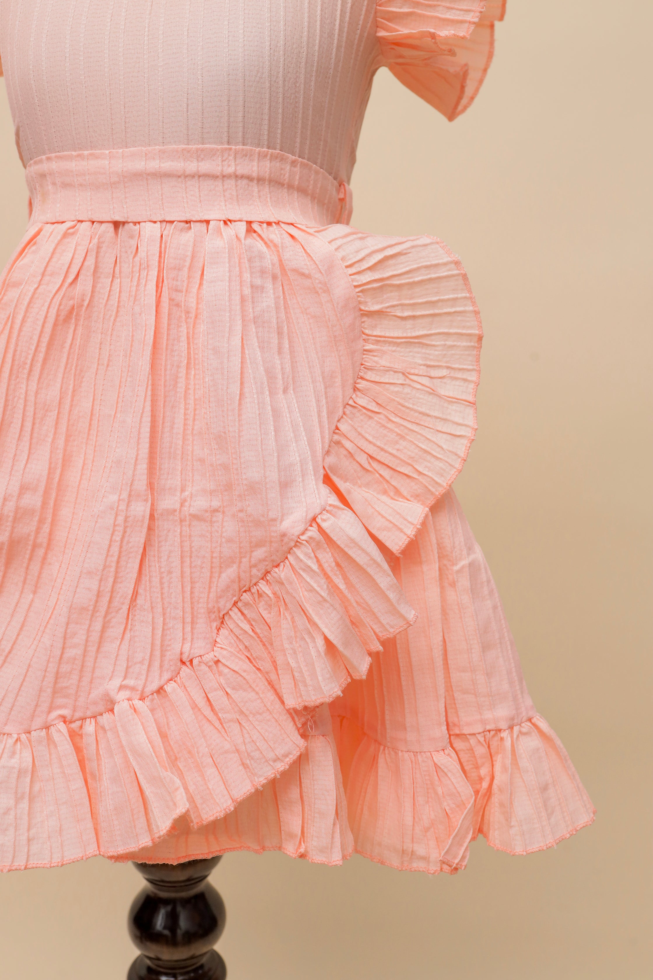 Lilac Ruffle Pleat Frock