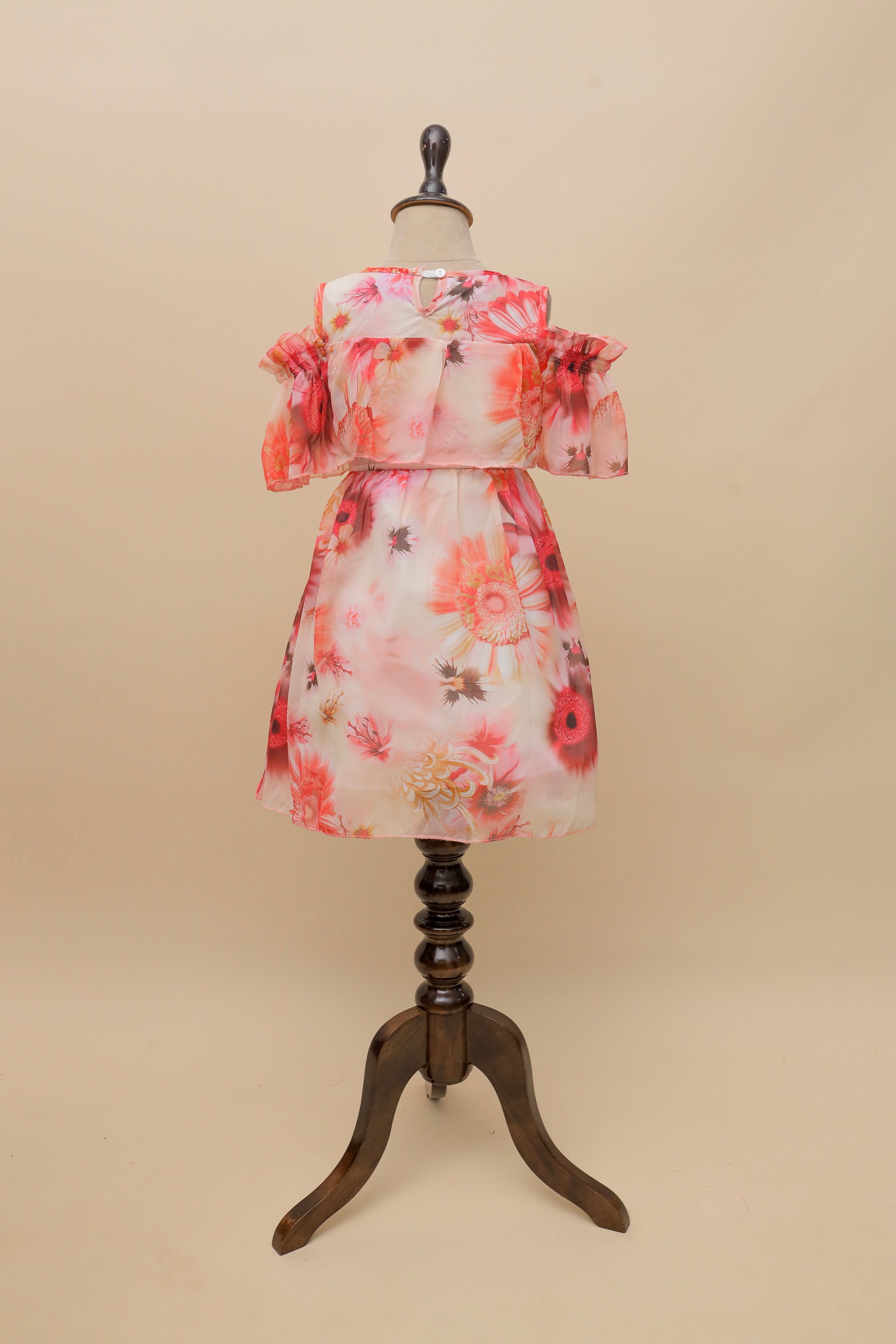 Blushing Petals Off-Shoulder Frock