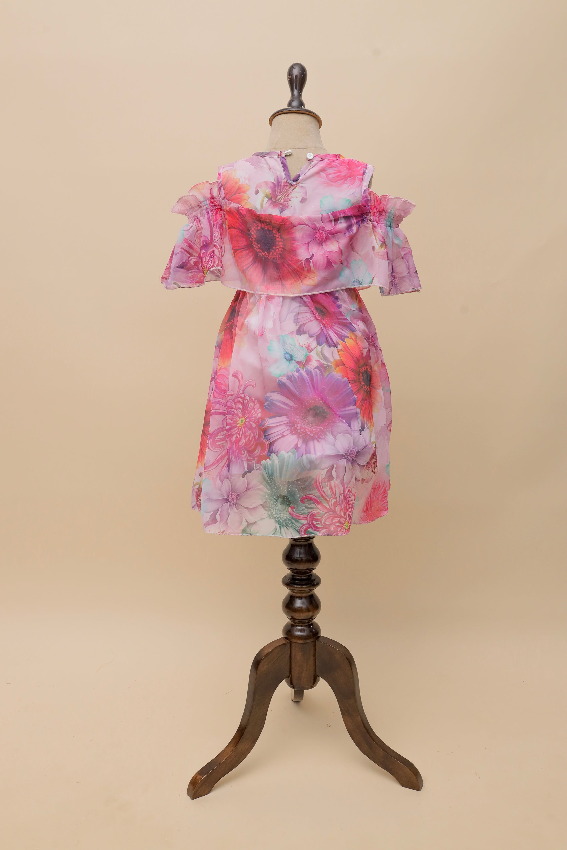 Blooming Radiance Cold-Shoulder Frock
