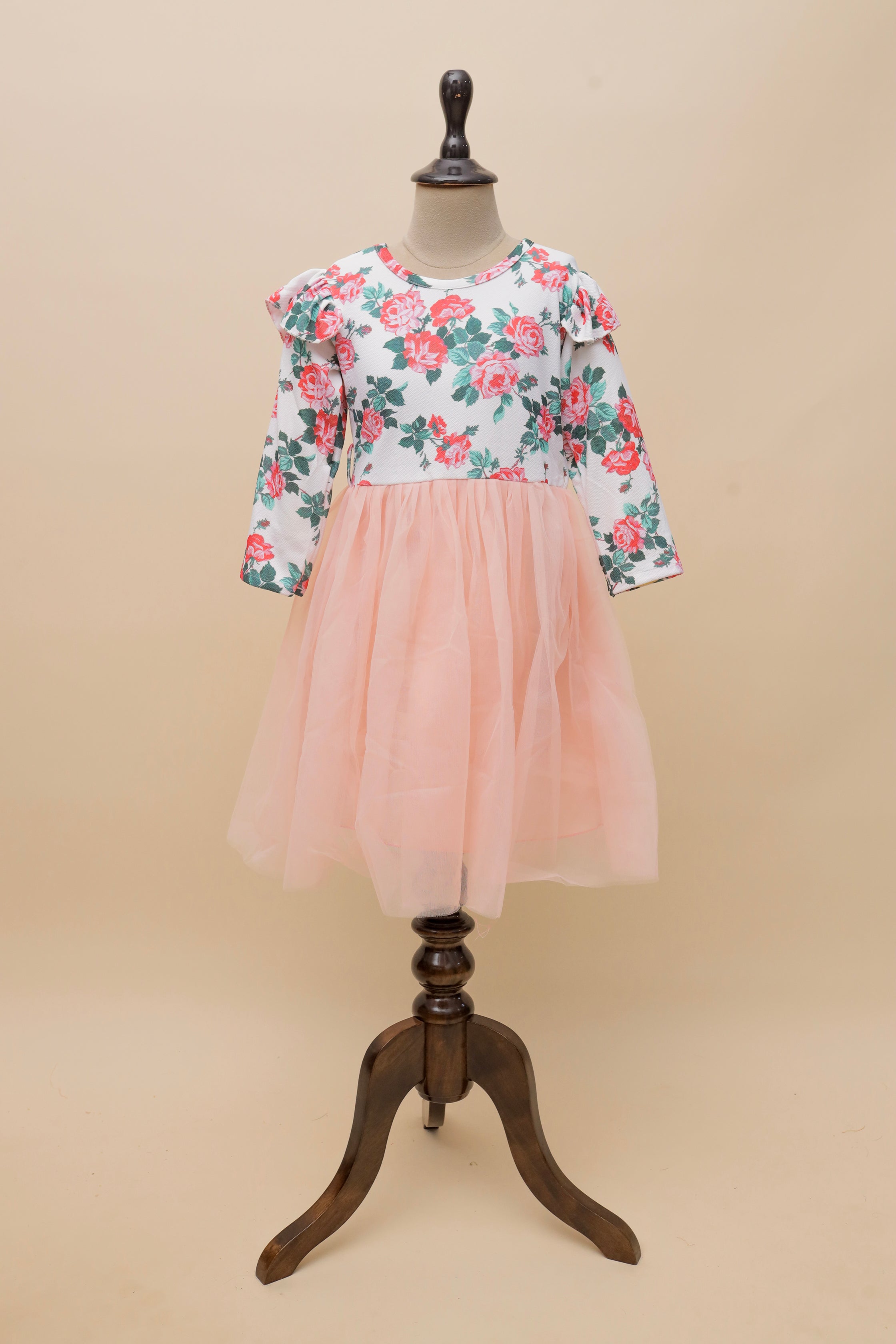 Peach Blossom Ruffle Frock