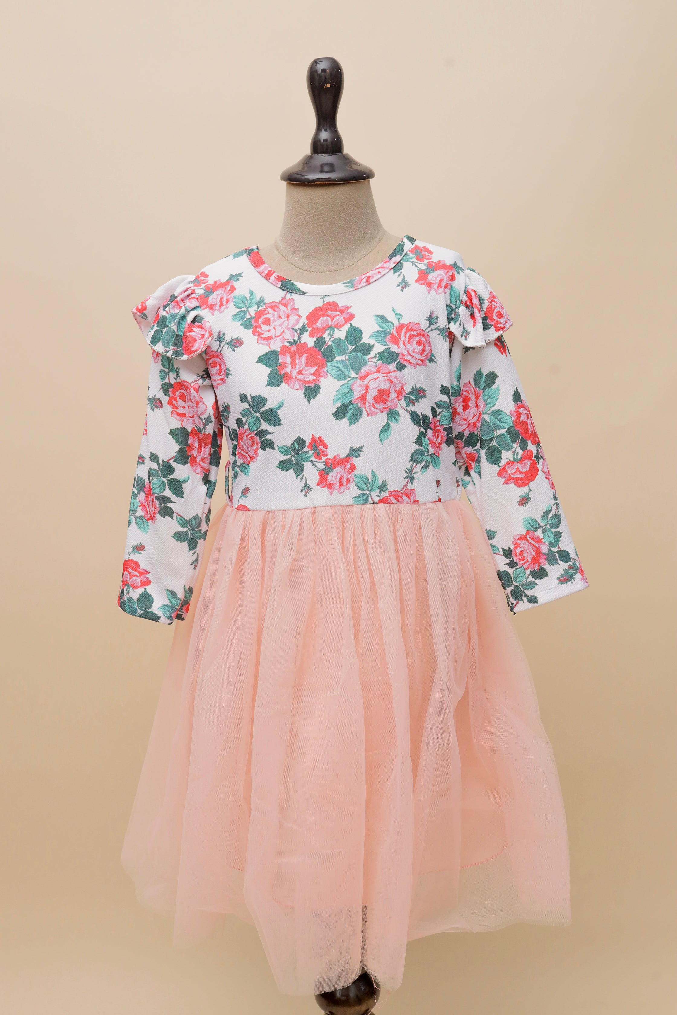 Peach Blossom Ruffle Frock