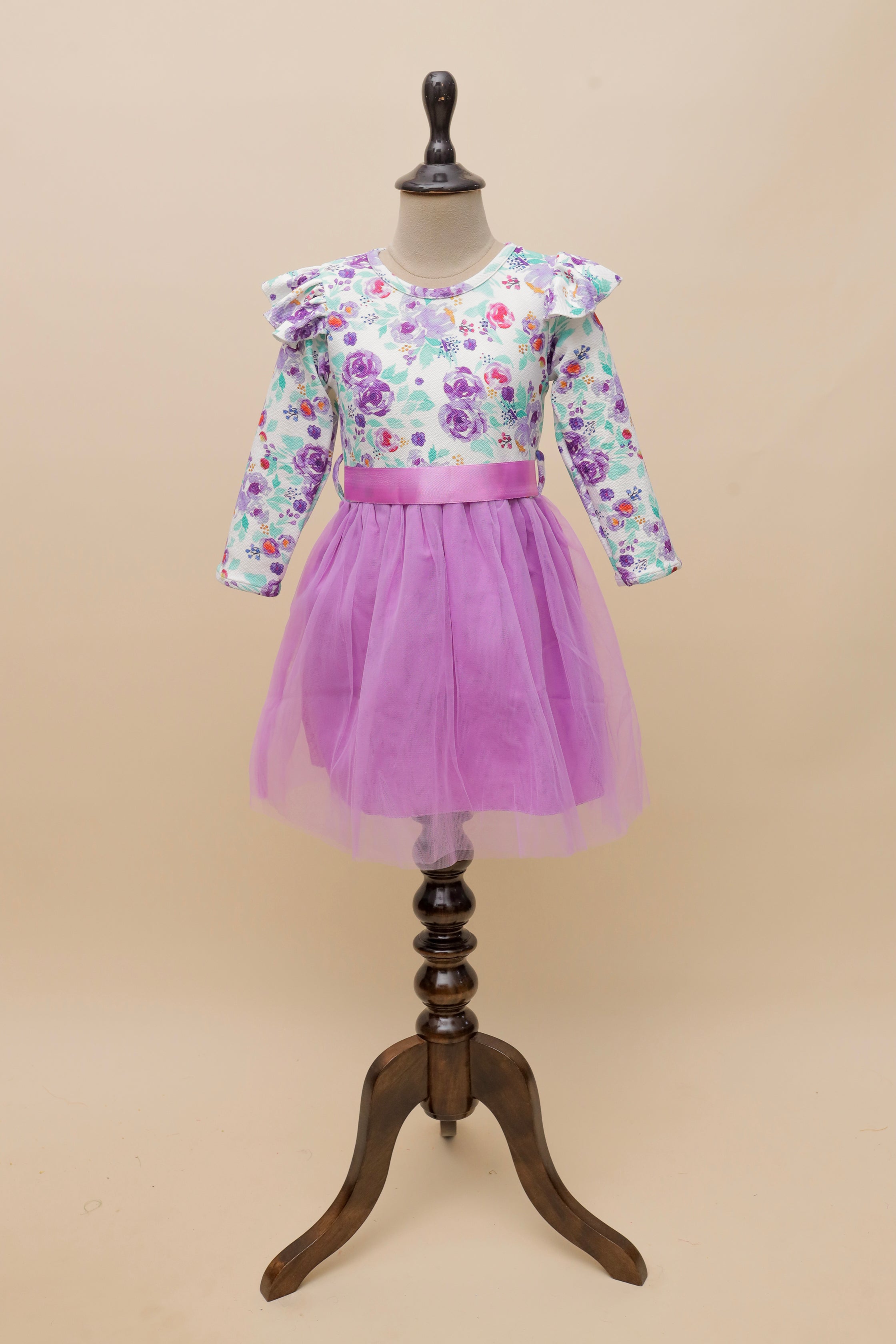 Lavender Garden Ruffle Frock