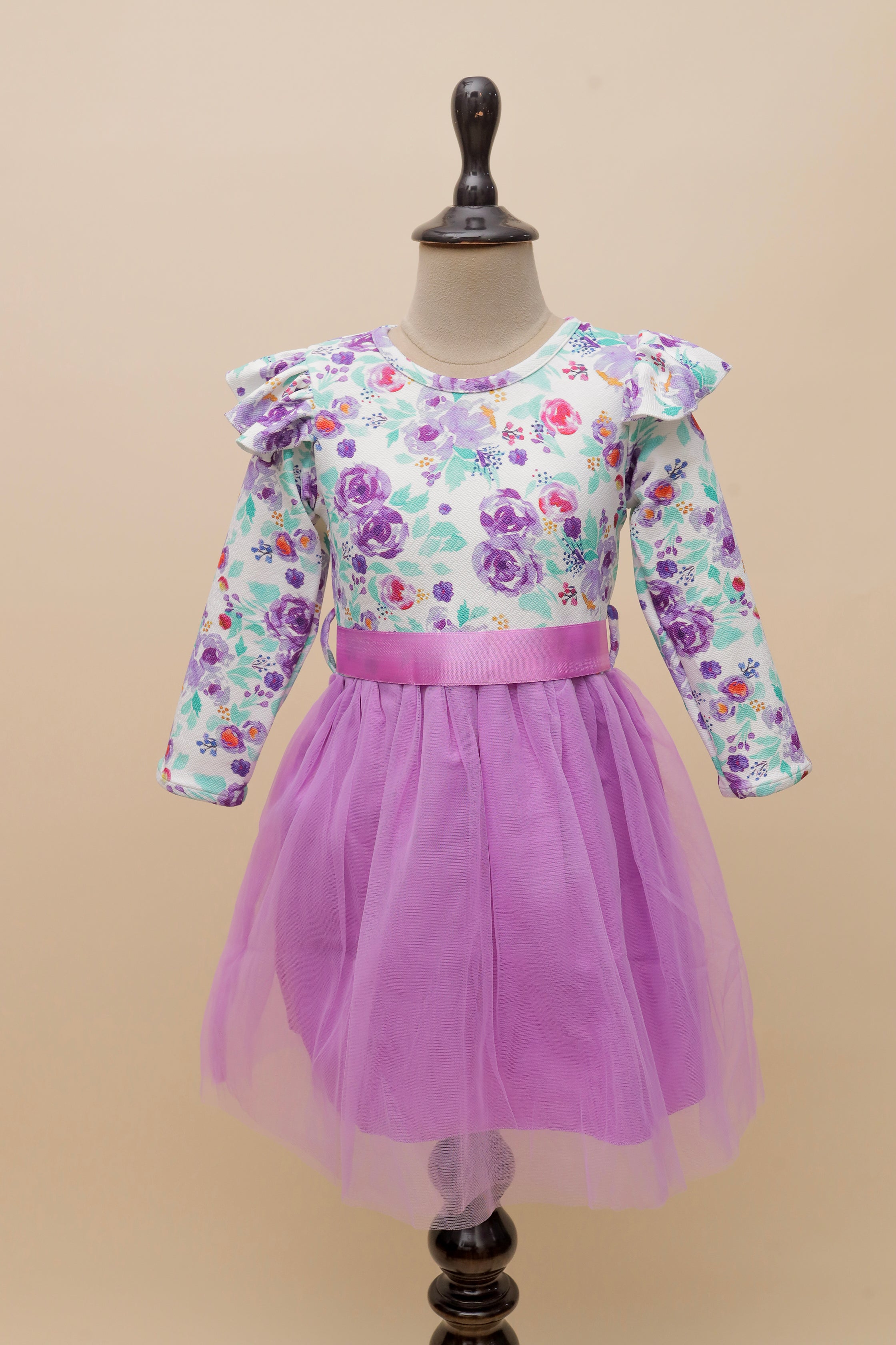 Lavender Garden Ruffle Frock