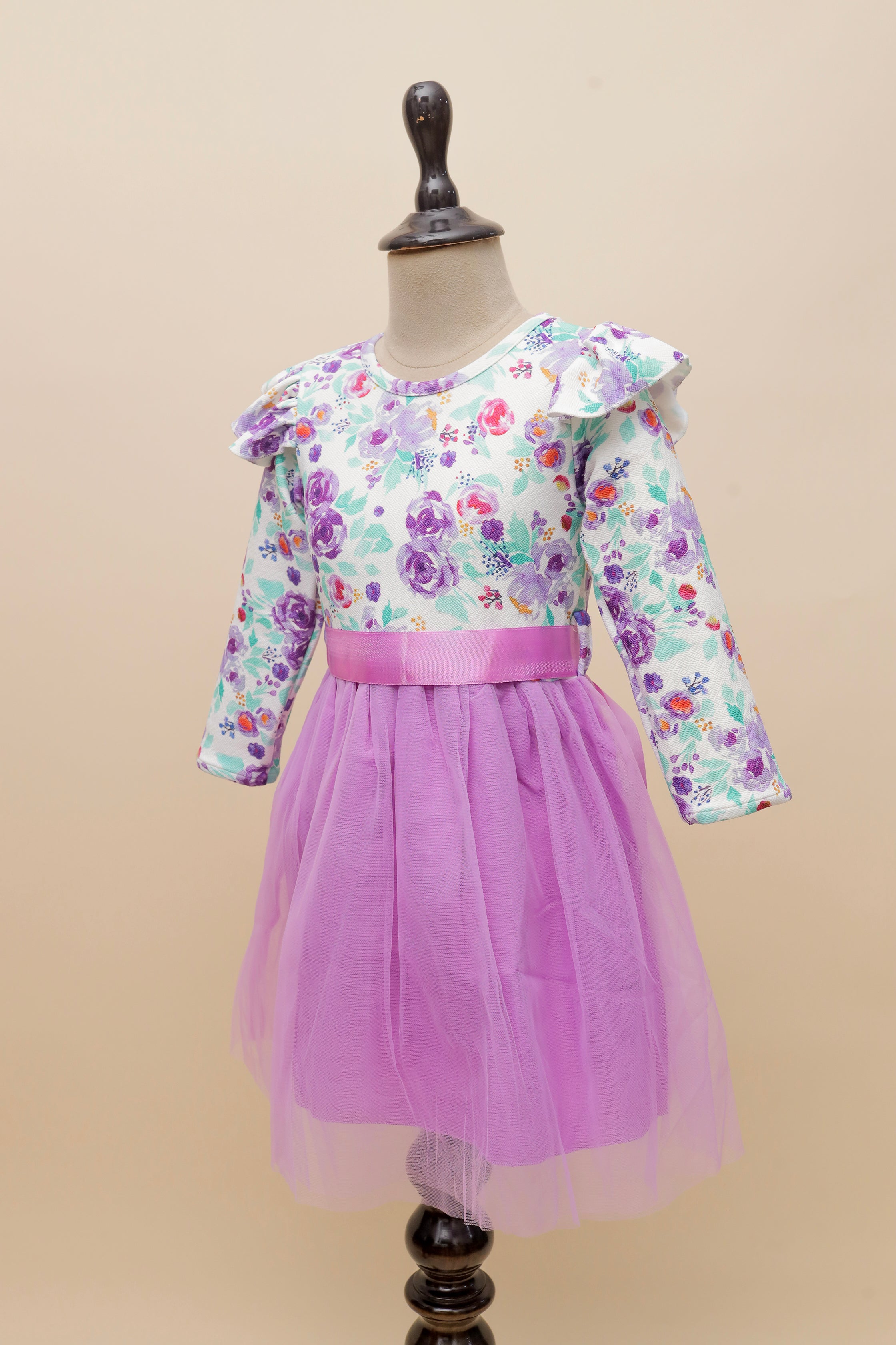 Lavender Garden Ruffle Frock