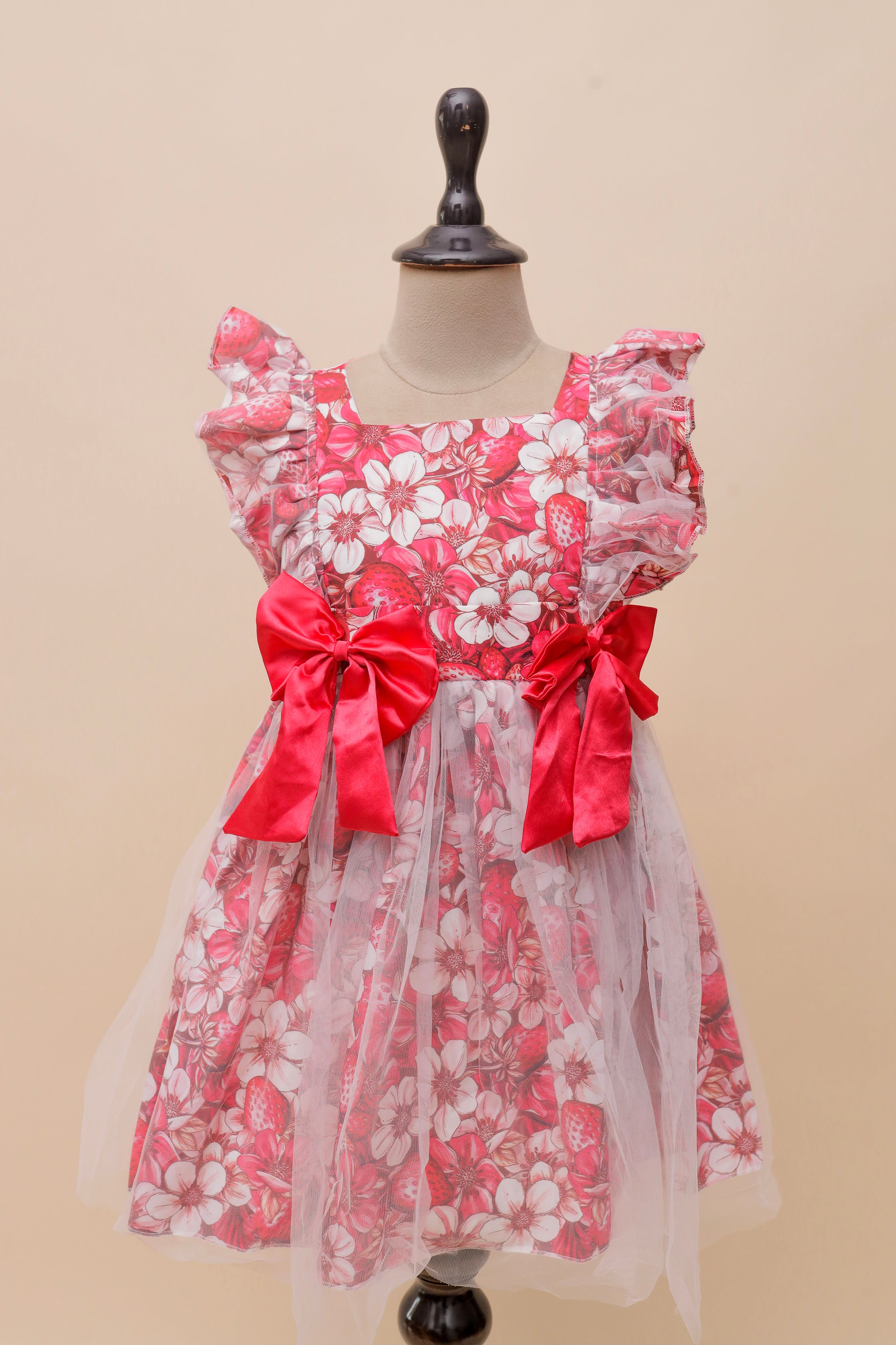 Strawberry Bow Blossom Frock