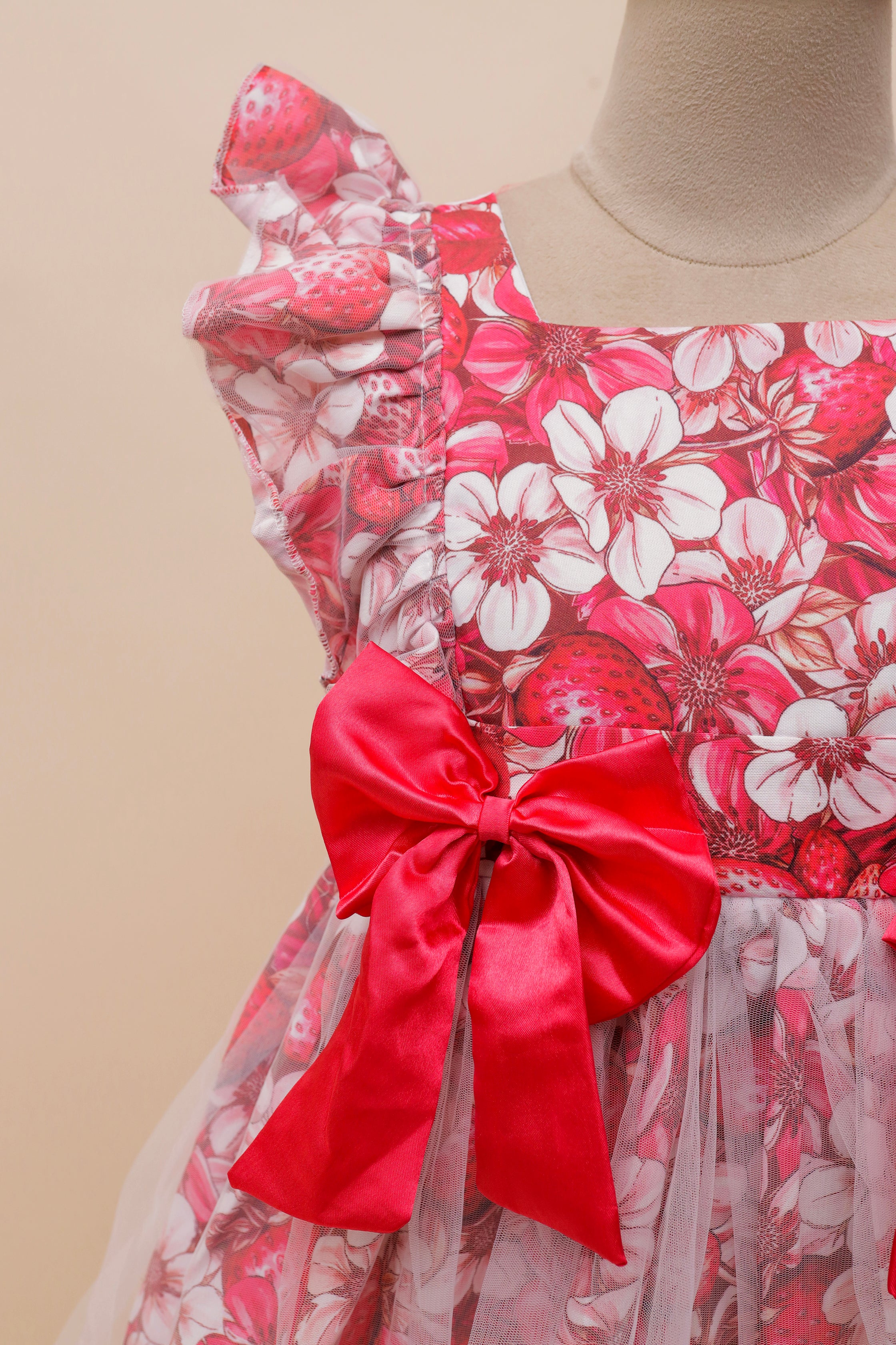 Strawberry Bow Blossom Frock