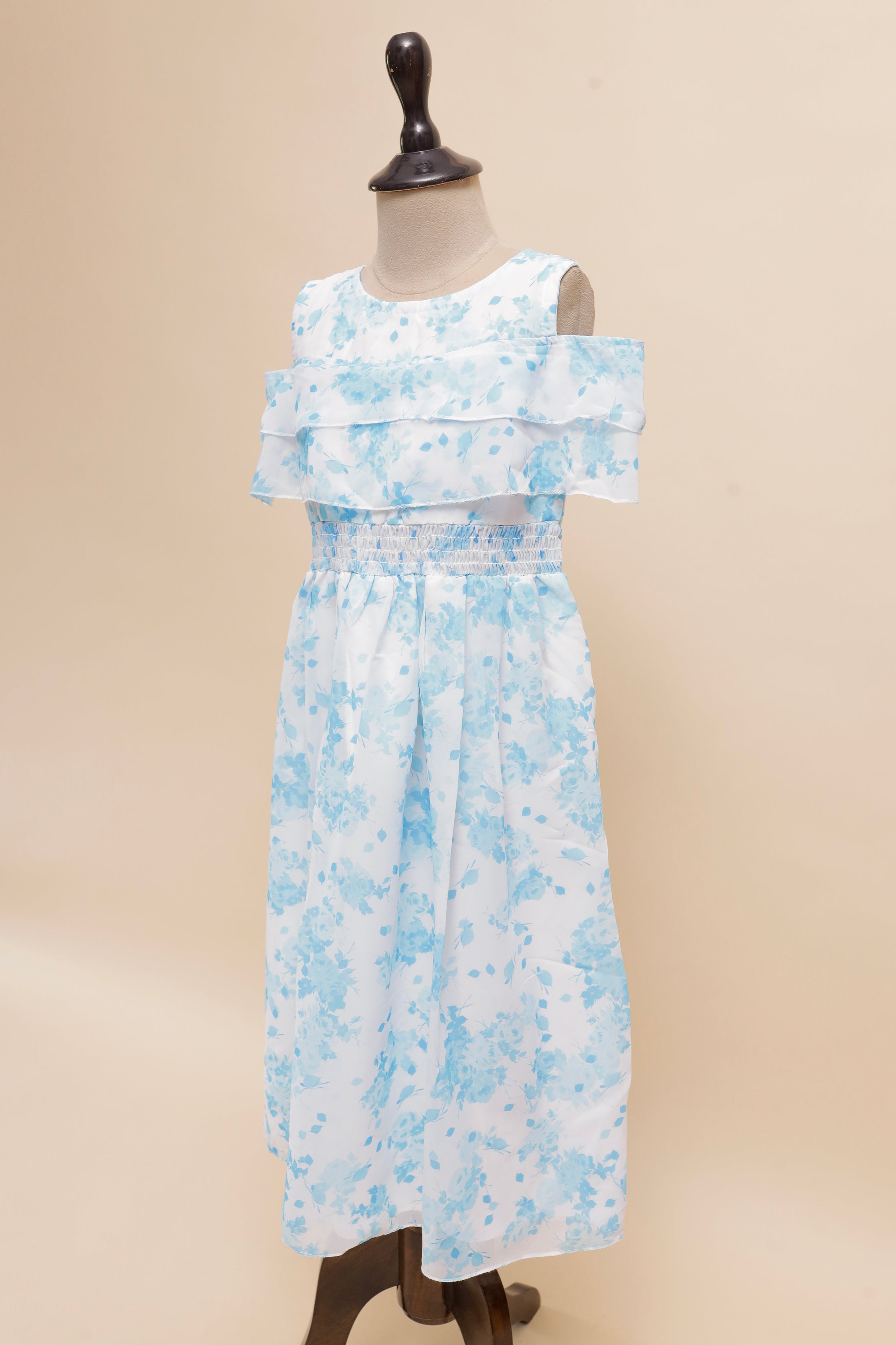 Pink Blossom Ruffle Maxi