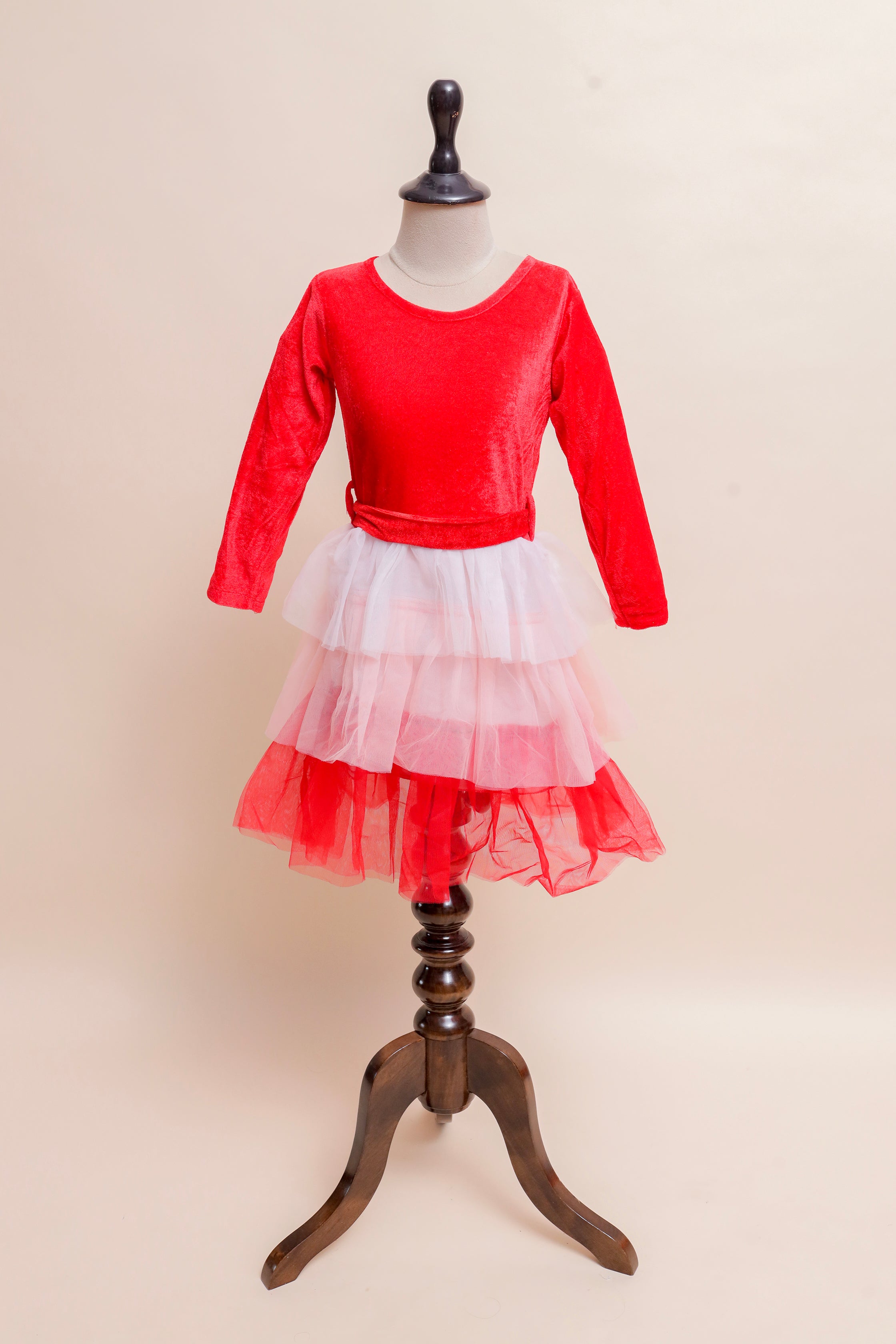 Scarlet Velvet Ombre Tutu Gown