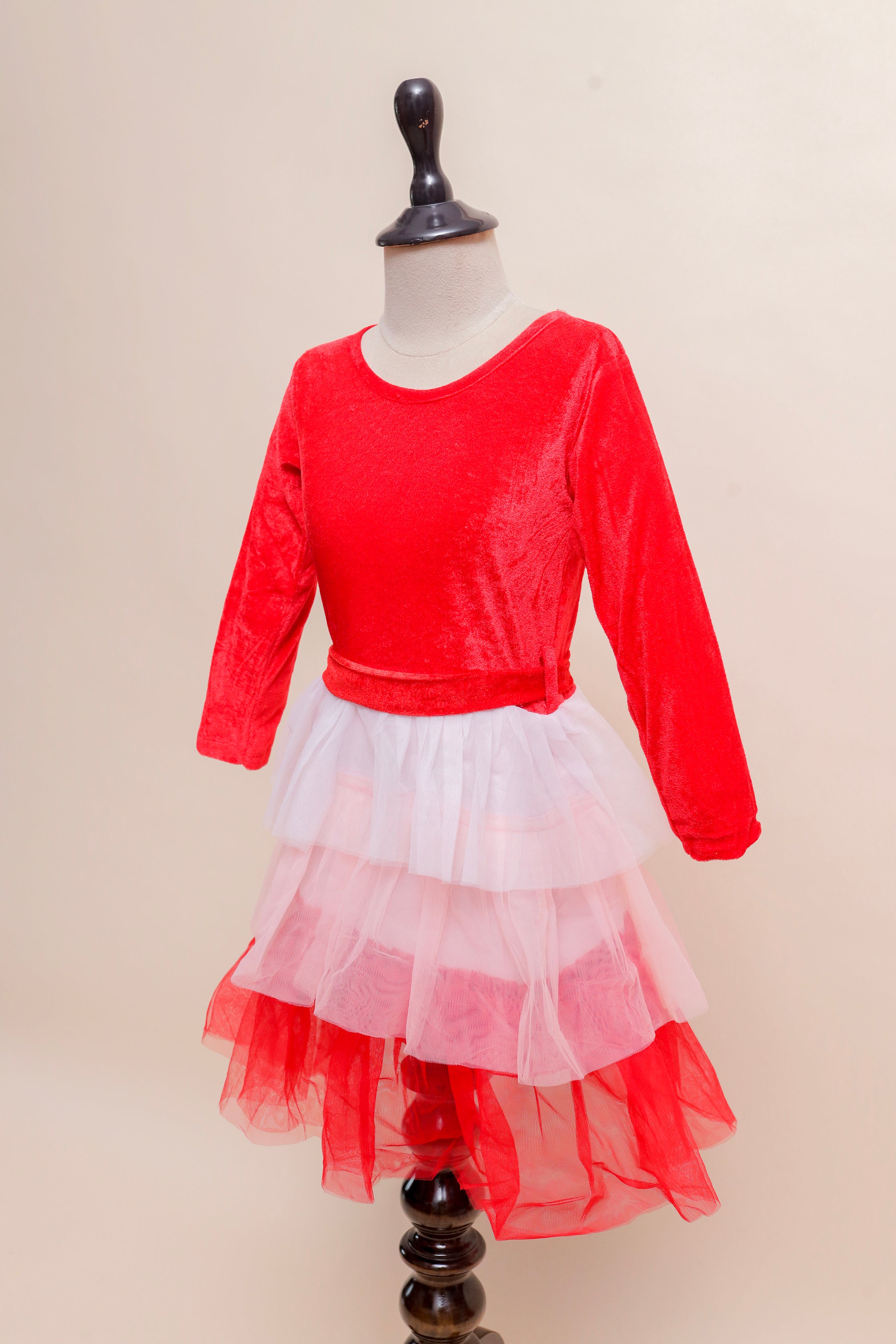 Scarlet Velvet Ombre Tutu Gown