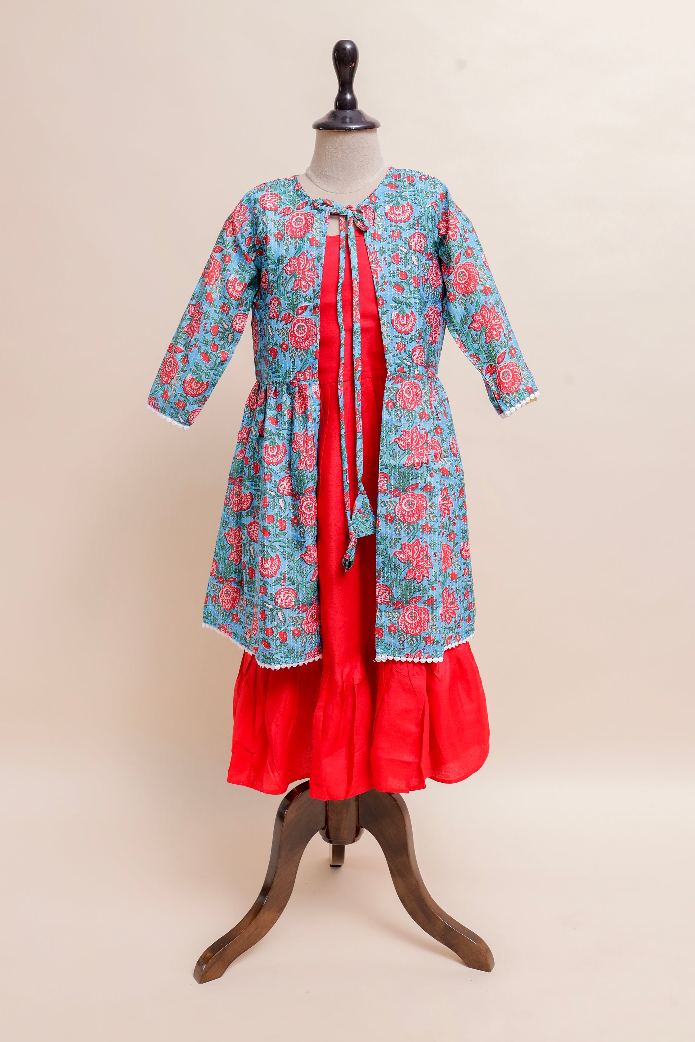 Turquoise Blossom Kurta Set