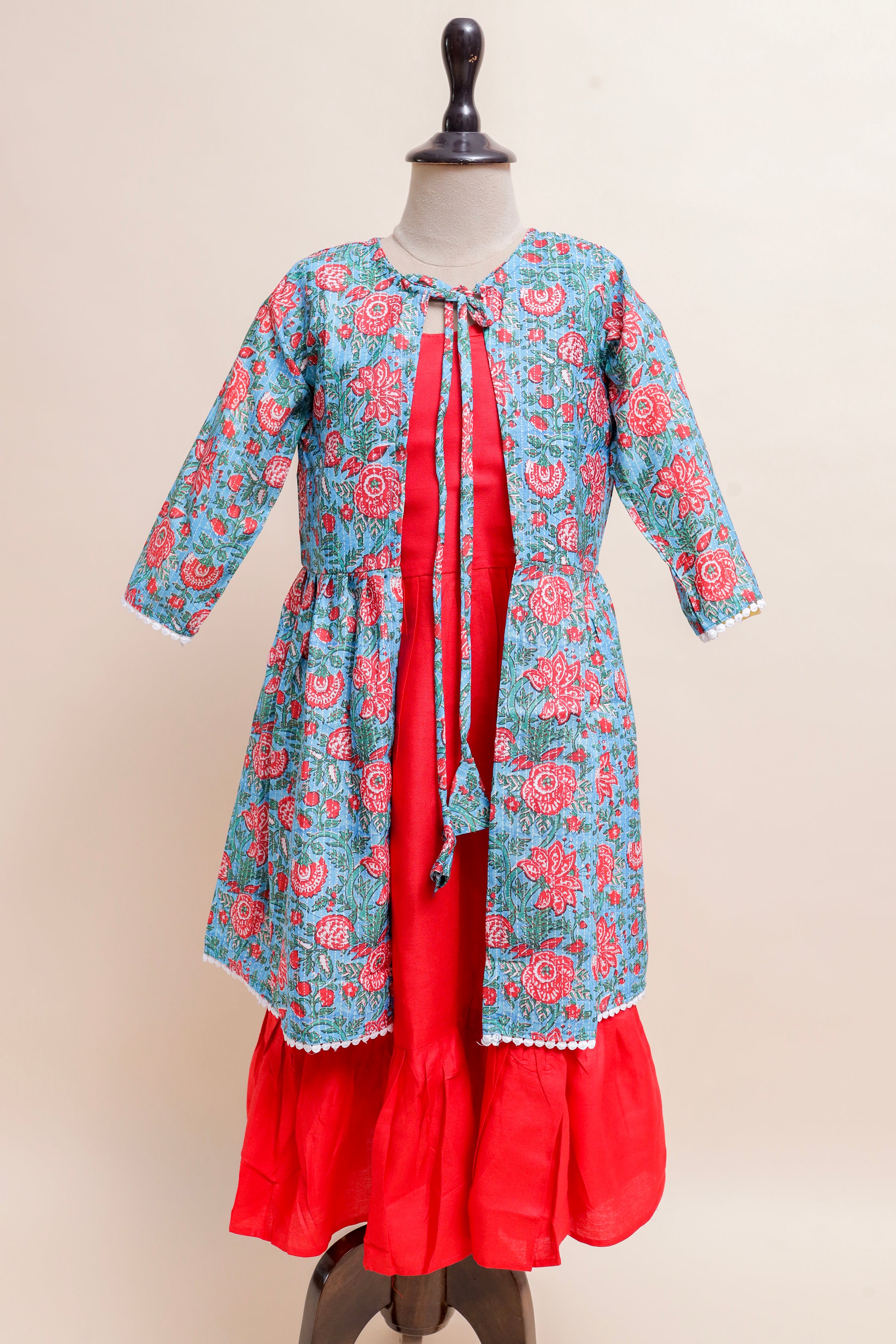 Turquoise Blossom Kurta Set