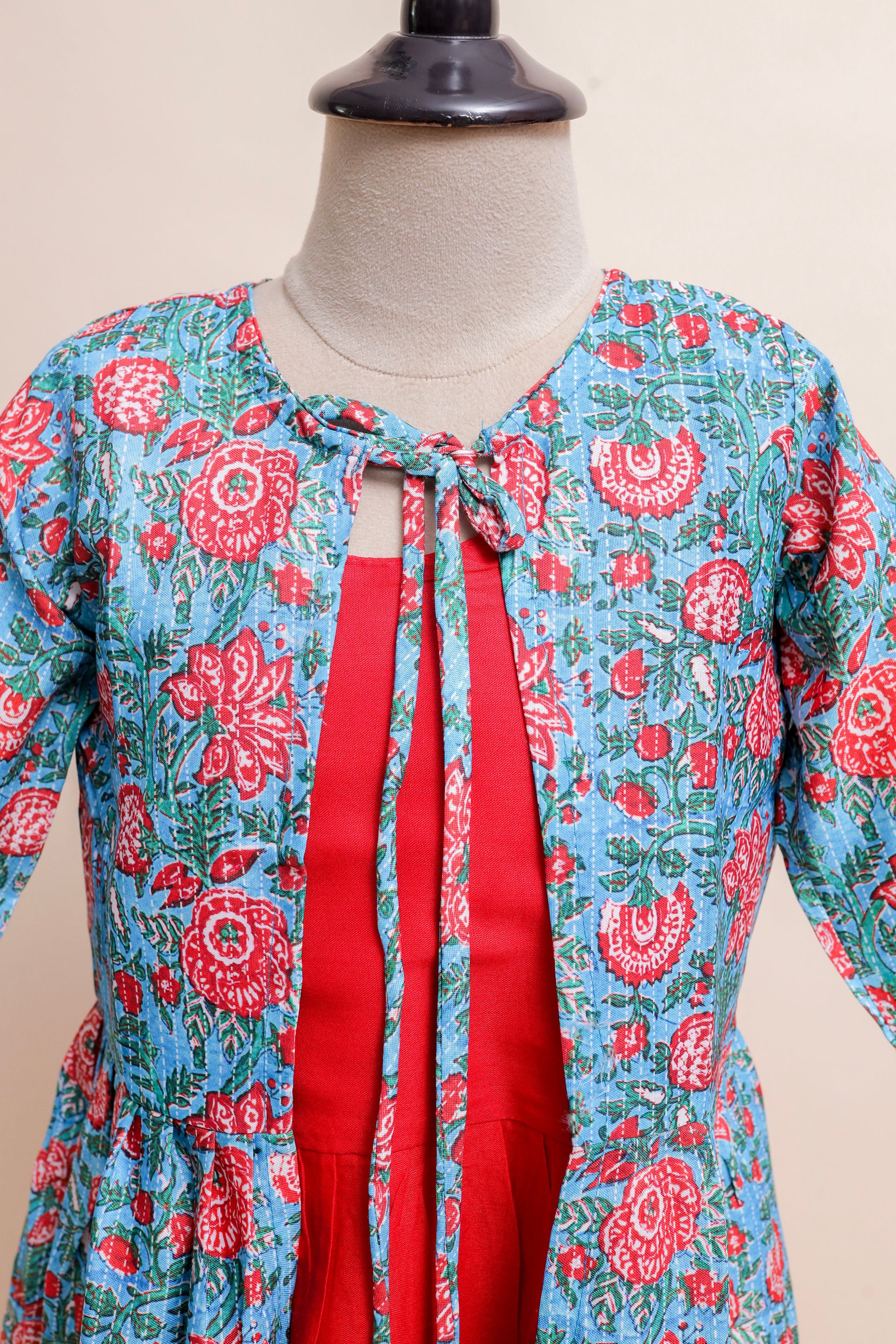 Turquoise Blossom Kurta Set