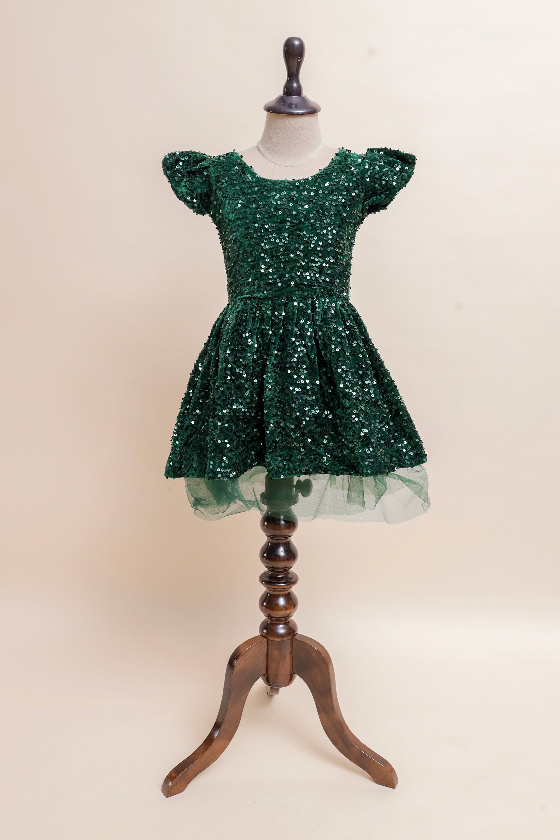 Emerald Sparkle Sequin Frock
