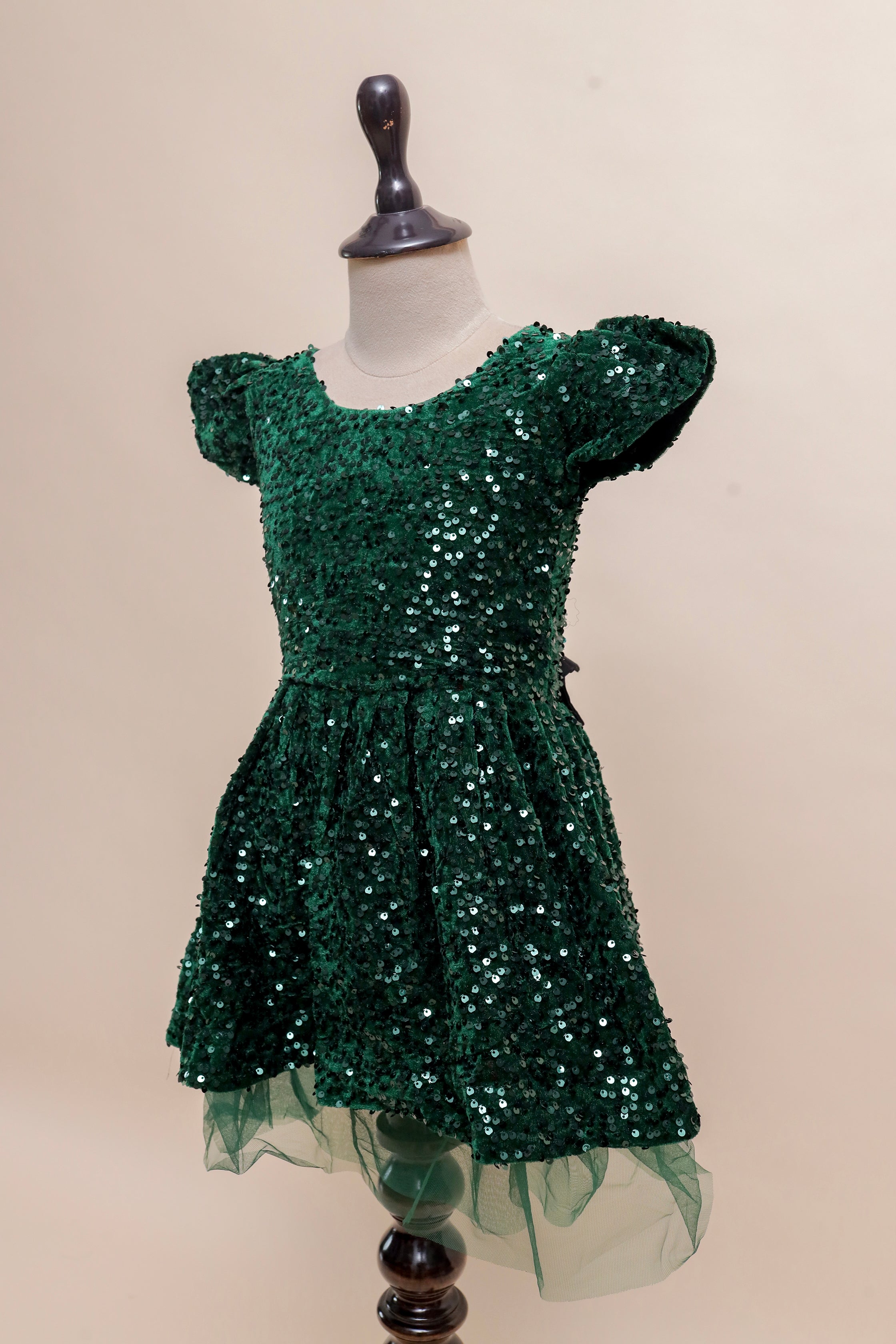 Emerald Sparkle Sequin Frock