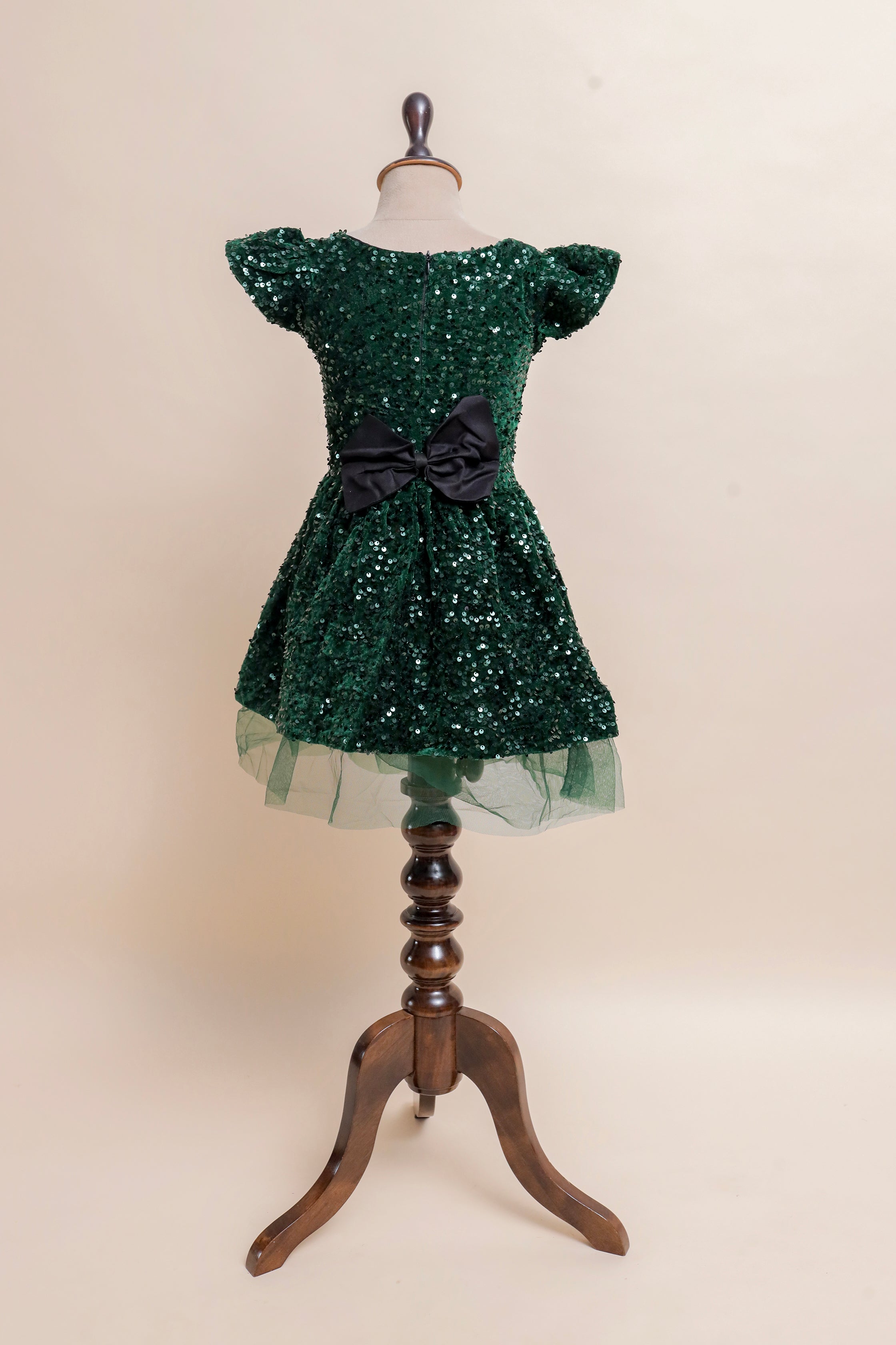 Emerald Sparkle Sequin Frock