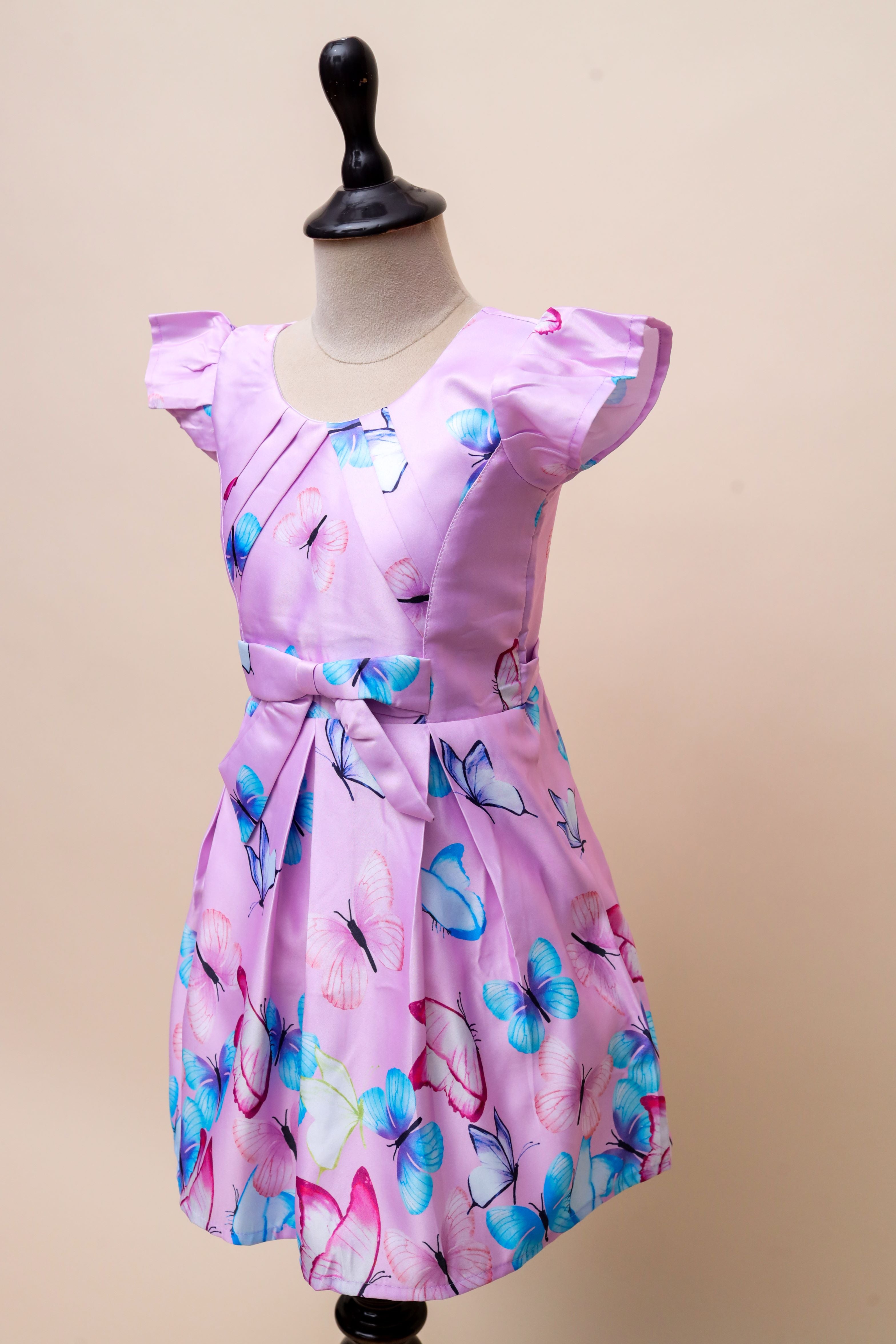 Butterfly Print Frock Dress