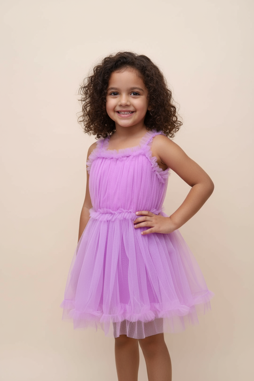 Pastel Tulle Frock Dress