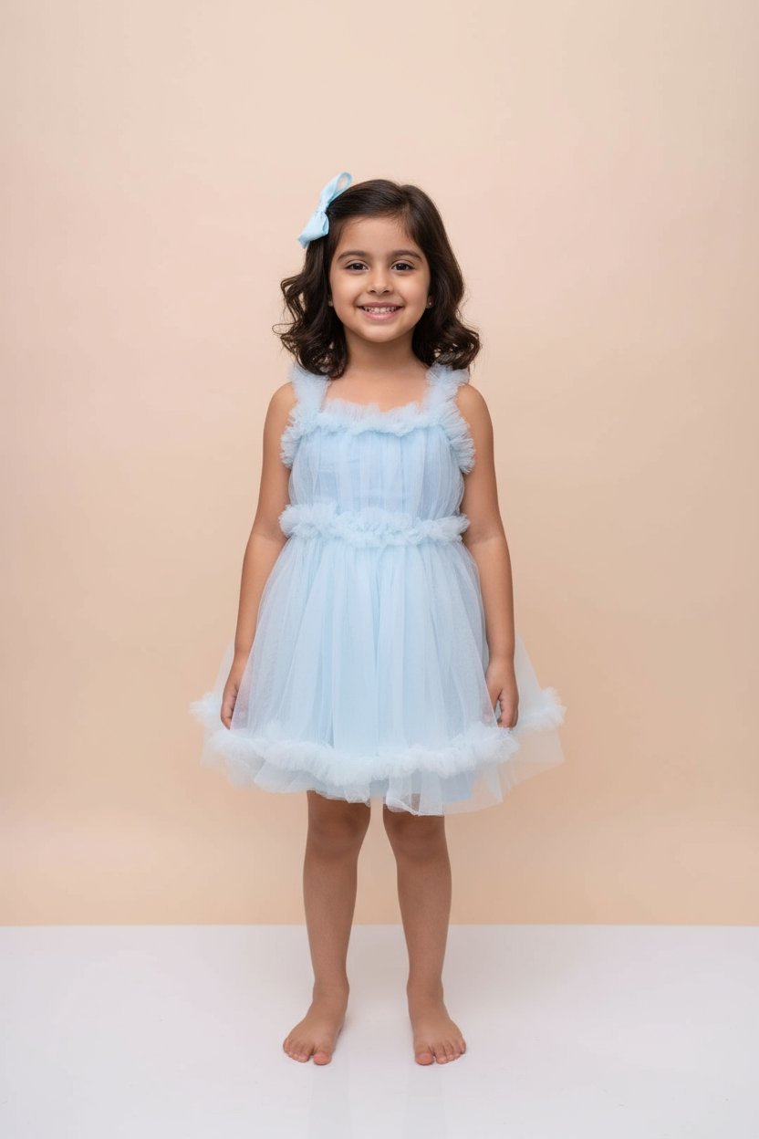 Pastel Tulle Frock Dress