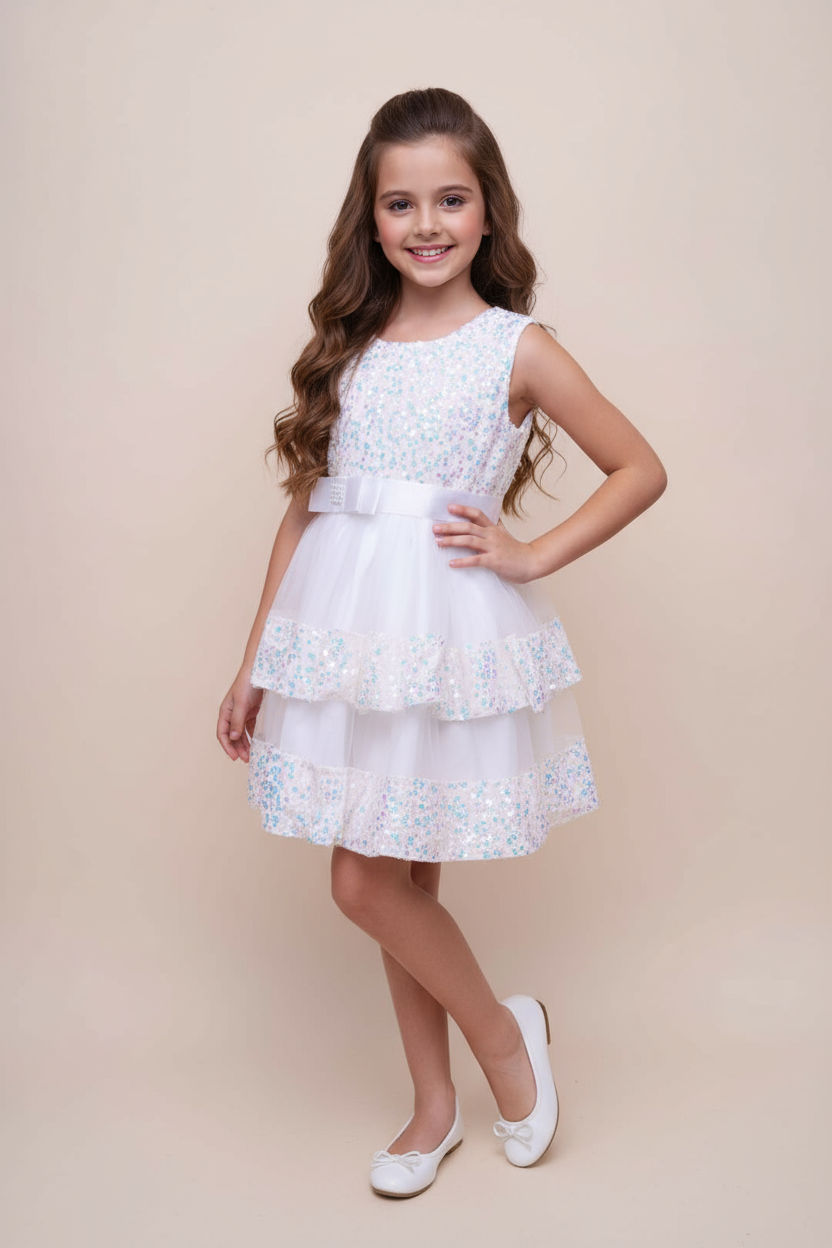 Snow Princess Sequin Gown