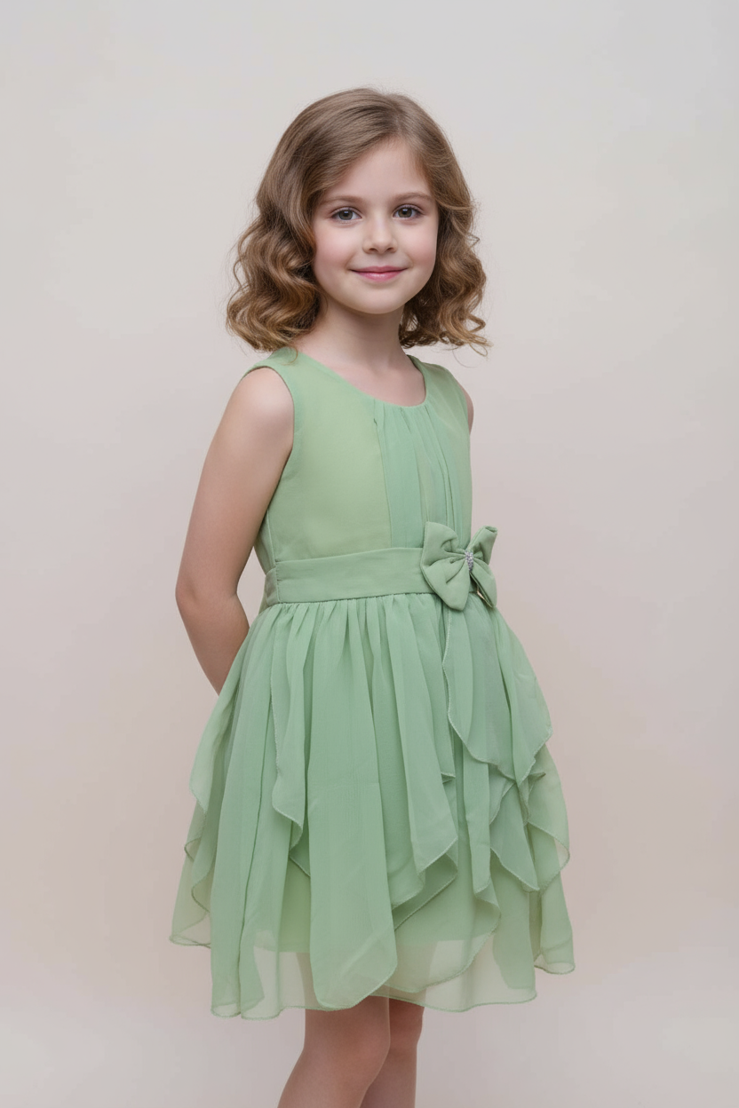 Chiffon Bow Frock Dress